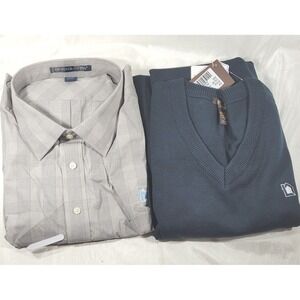 Lansing Building‎ Products Men's Harriton Vest & Devon & Jones Shirt - Sz 3XL